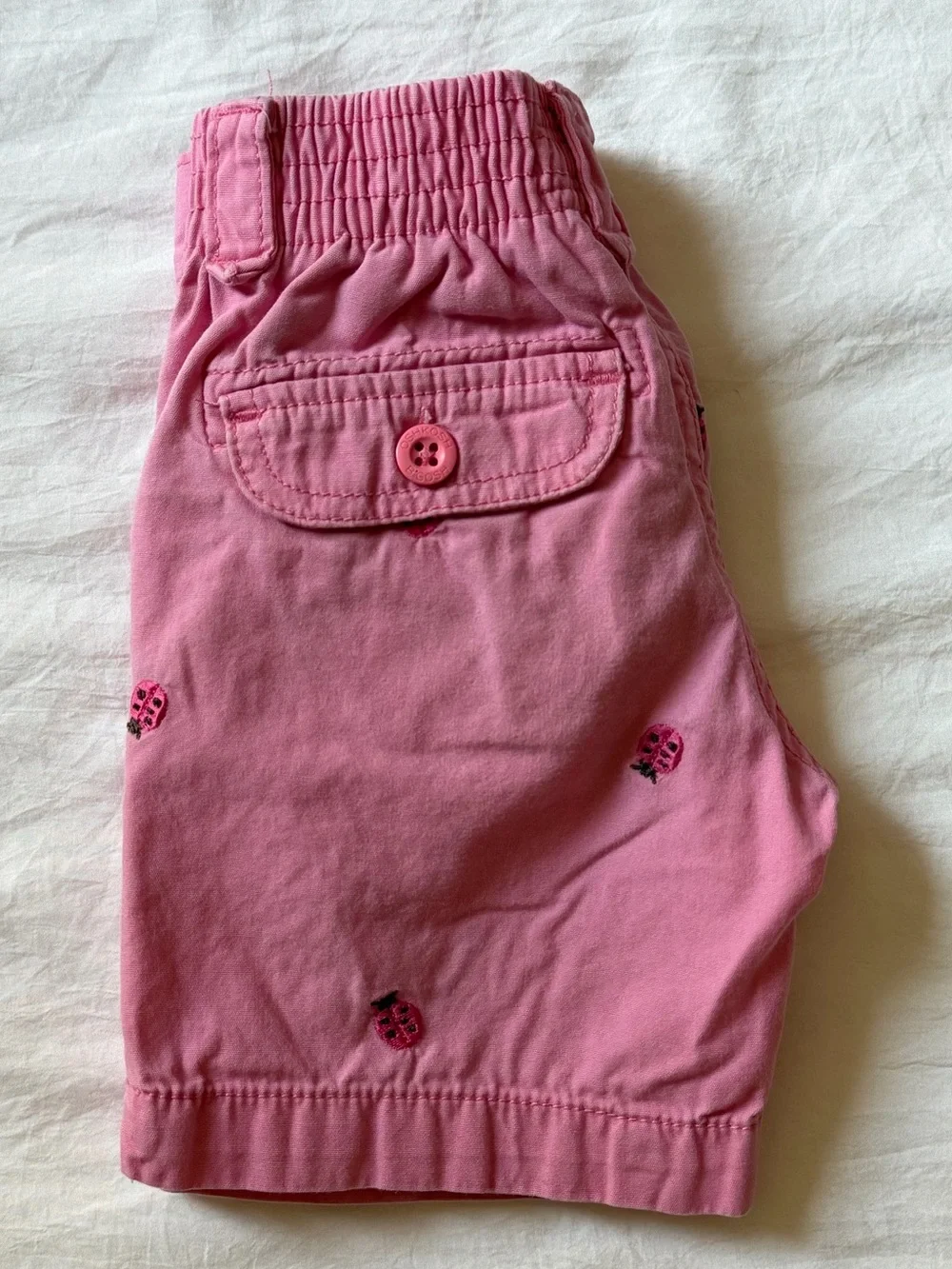 OshKosh B’gosh Pink Embroidered Ladybug Shorts 4T 100% Cotton